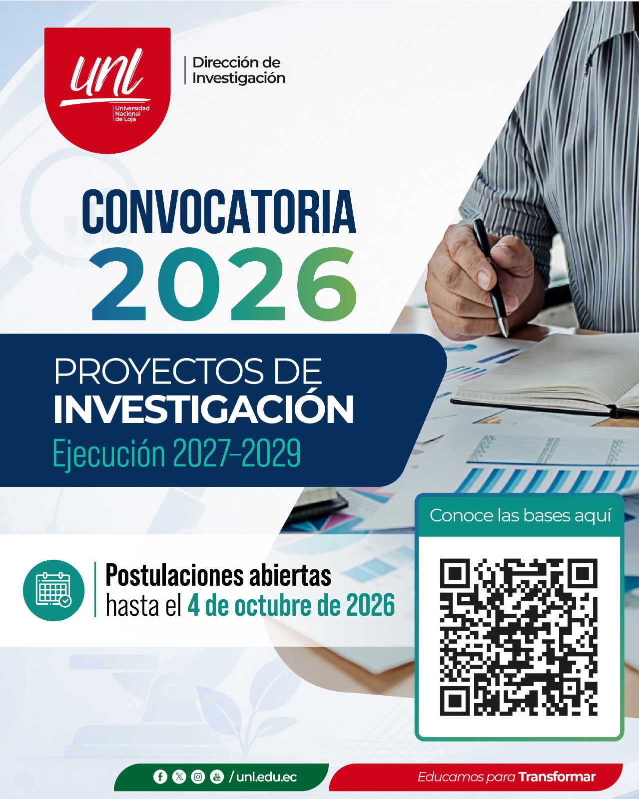 Afiche oficial Convocatoria 2026 - Proyectos de Investigación UNL