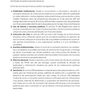 Comunicado Oficial Nro. 13 | Cumplimiento de dispocisiones durante el periodo electoral